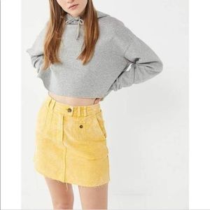 BDG Yellow Acid Wash Denim Skirt
